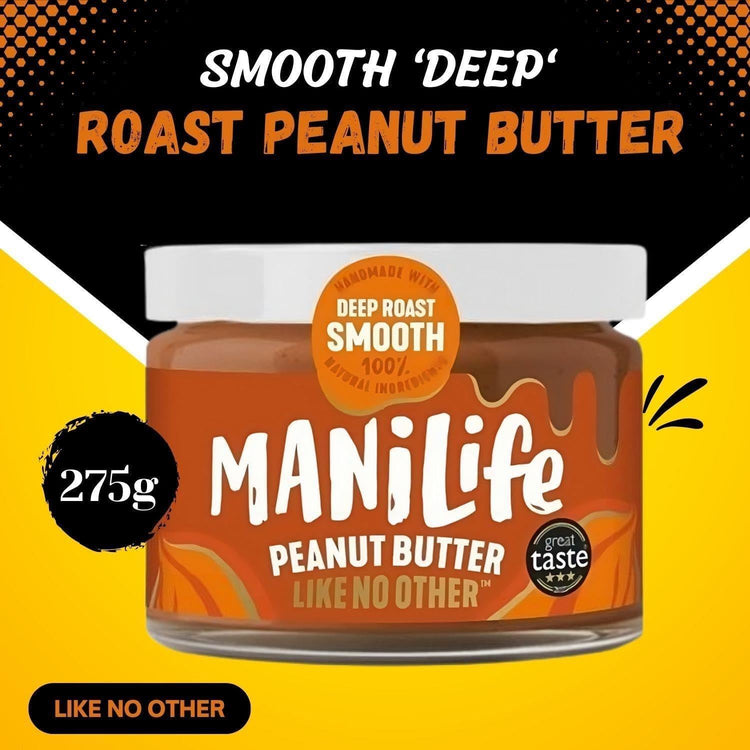 ManiLife Peanut Butter Deep Roast Smooth with Delicious caramelly Taste 275g X 2