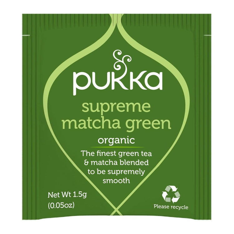 Pukka Herbal Organic Teas Tea Sachets - Supreme Matcha Green (40 Sachets)