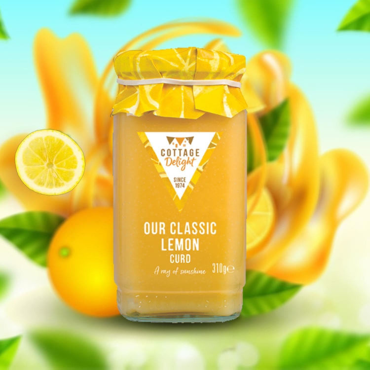 Cottage Delight Our Classic Lemon Curd 310g A Ray Sunshine, Smooth Swirls Jam
