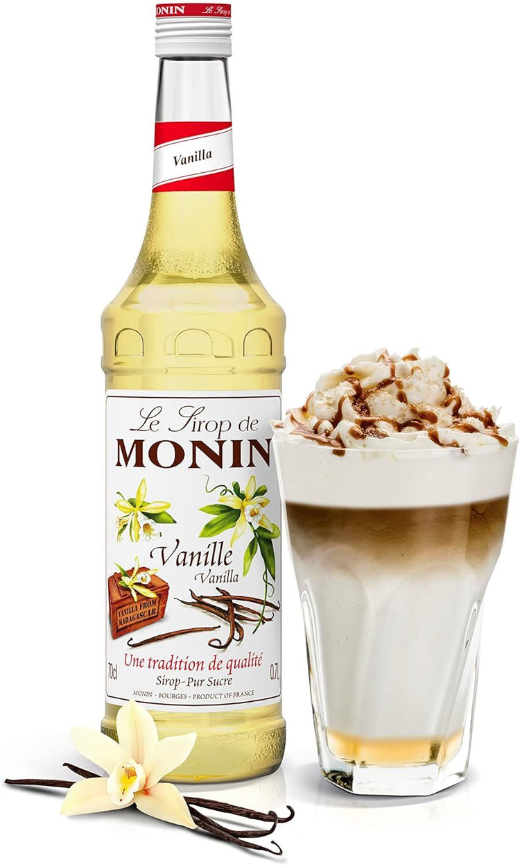 MONIN Premium Vanilla Syrup 1L Natural Flavours and Colourings 5 Packs