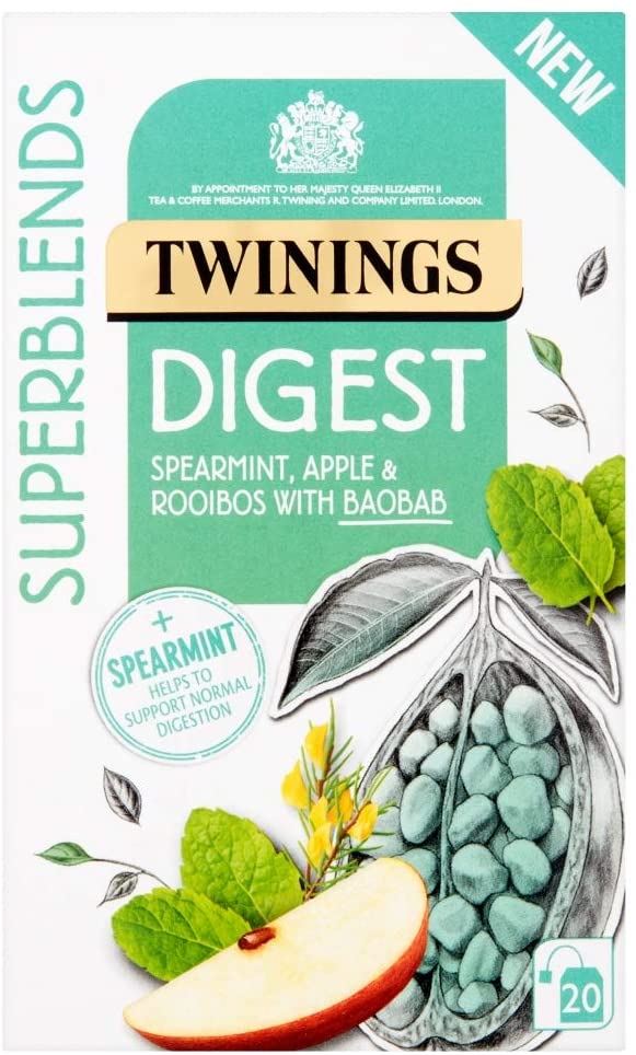 Twinings Superblends Teas Tea 120 Sachets Envelopes - Digest Flavour