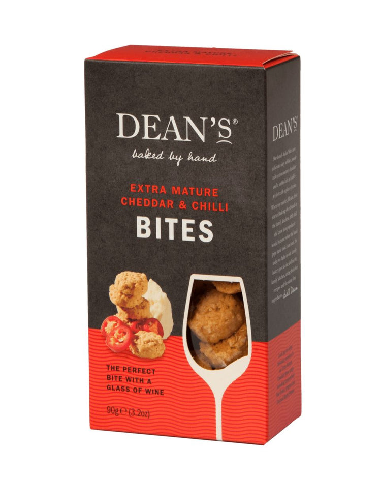 Deans Crunchy Extra Mature Cheddar and Chilli Bites 90g Scottish Biscuits x 8