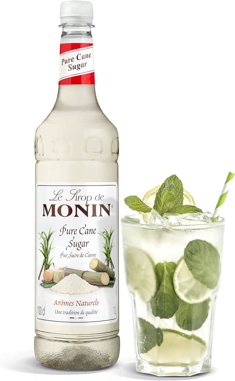 MONIN Premium Pure Cane Sugar Syrup 1L Cocktails and Coffees 3 Packs Colourings
