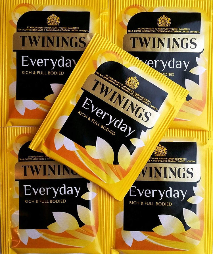 Twinings Everyday Earl Grey Assam Individual Tea Sachets Bags - Enveloped Tagged