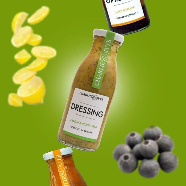 Charlie and Ivys Lemon & Poppyseed Dressing Versatile Delicious Flavor 250ml X 5