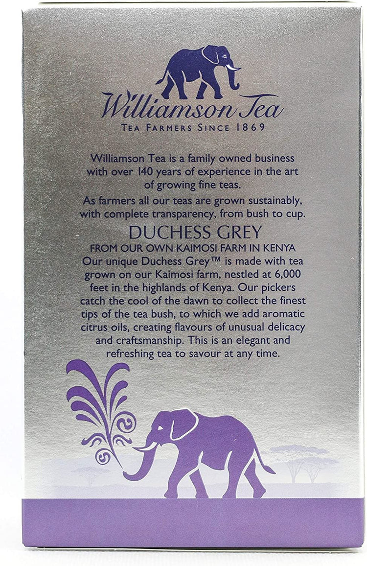 Williamson Duchess Grey Tea Bags 50-300 Packs Kenyan Tea, 125g