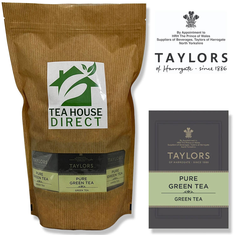 Taylors of Harrogate Pure and Unadulterated Green Tea Premium Unblended and Refreshing Convenient and Pure Flavor - 50 Sachets
