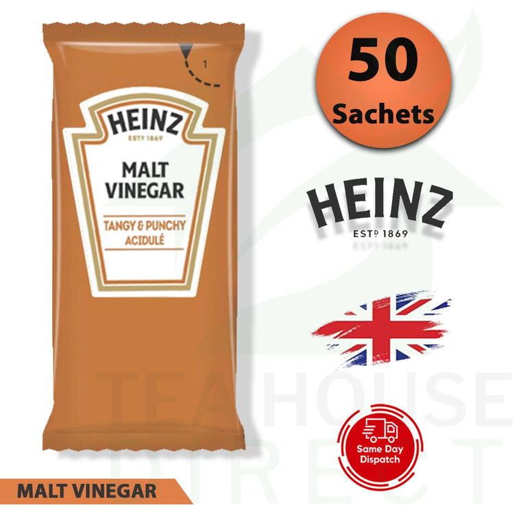 Heinz Malt Vinegar Sauce Tangy and Punchy Acidule 50 Individual Sachets
