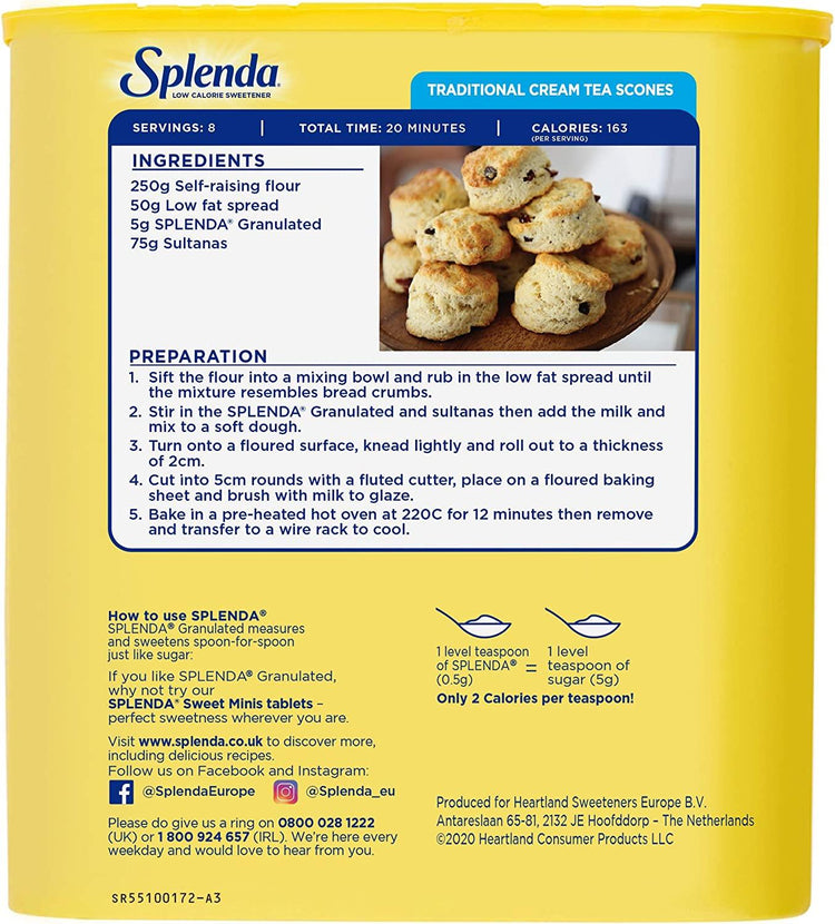SPLENDA No Calorie Sweetener Granulated (75g - 3 Pack)