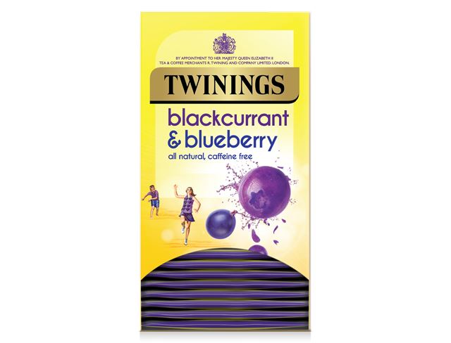 Twinings Blackcurrant & Blueberry Caffeine Free Envelope Tea Bag - 20 Sachet x 4