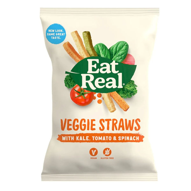 Eat Real Chips Veggie Straws (113g x 10) Perfect Chips 6 Boxes