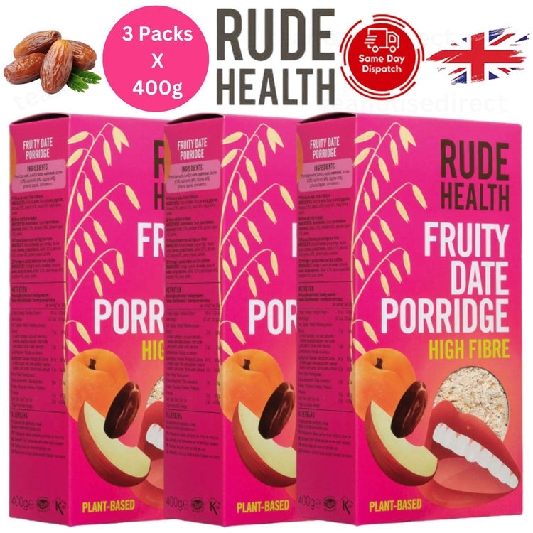 Rude Health Fruity Date Porridge, 400g - 3 Packs