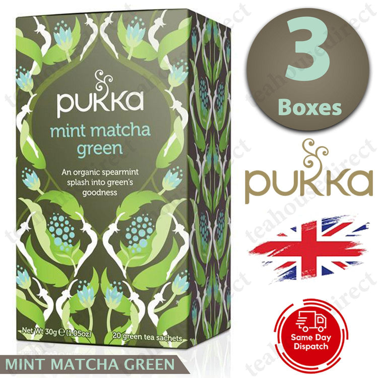 Pukka Herbal Organic Teas Tea Sachets - Mint Matcha Green Flavour