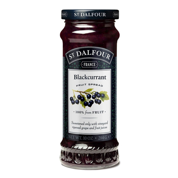St Dalfour Blackcurrant Fruit Spread 284g Jam 100% from Fruit Jam 1 Pack