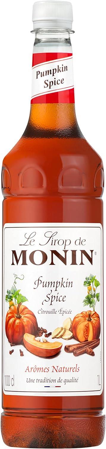 MONIN Premium Pumpkin Spice Syrup 1L Perfect for Pumpkin Spice Lattes 1 Pack