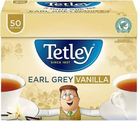 Tetley Earl Grey & Vanilla Tea Bags Teabag - 50 Tea Bags