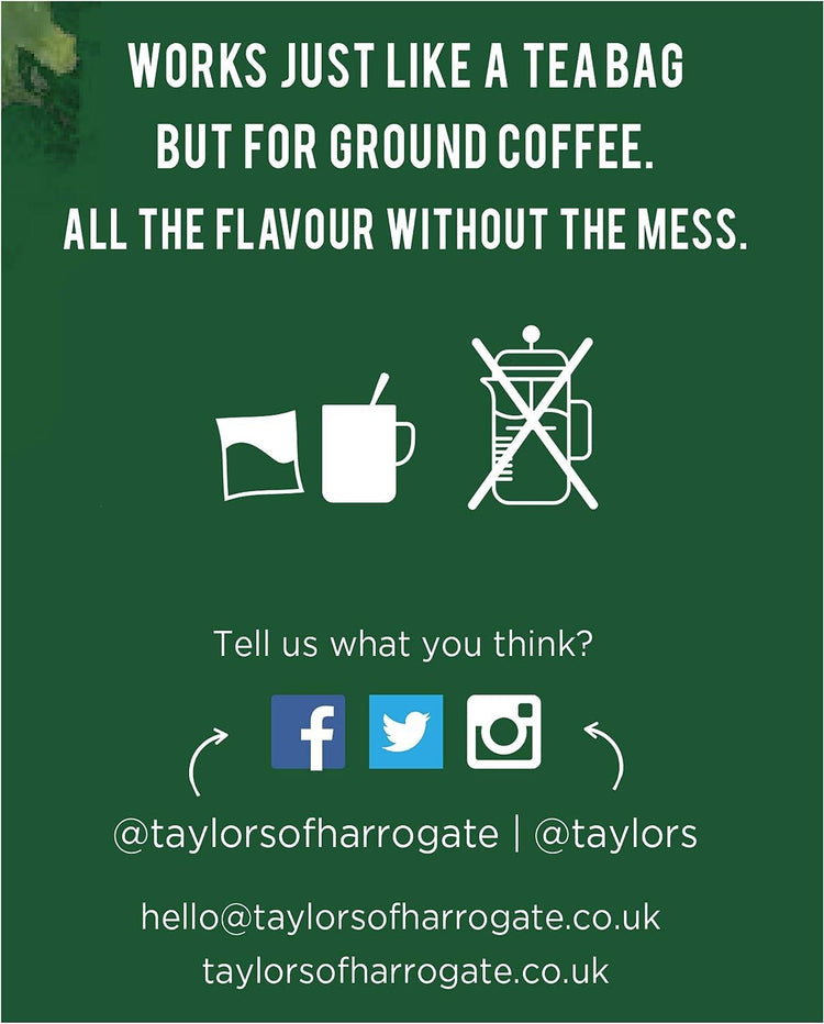 Taylors of Harrogate Rich Italian Coffee Rich and Robust Blend Perfect Deep Dark and Delicious Flavor - 160 Sachets