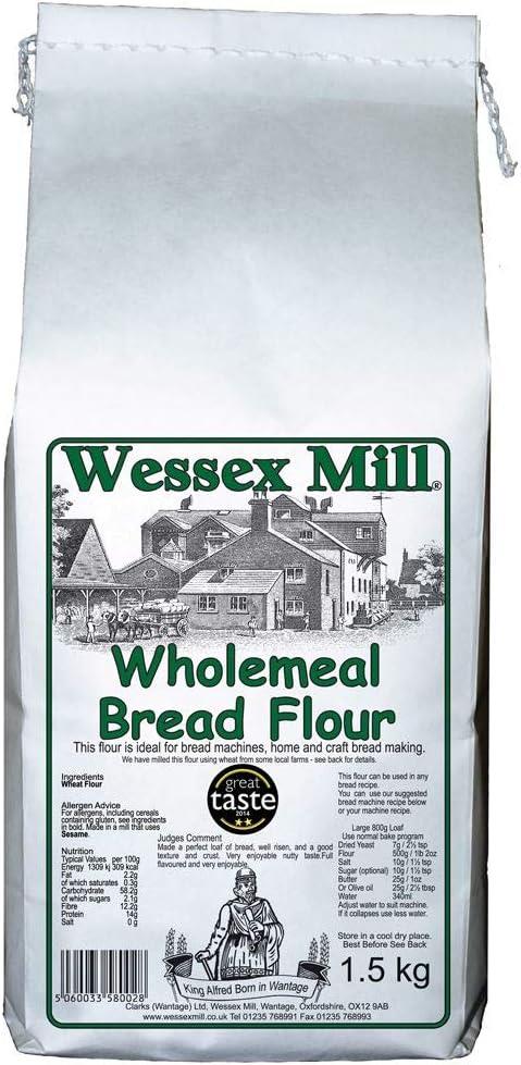 Wessex Mill Wholemeal Bread Flour 1.5kg (Pack of 1)