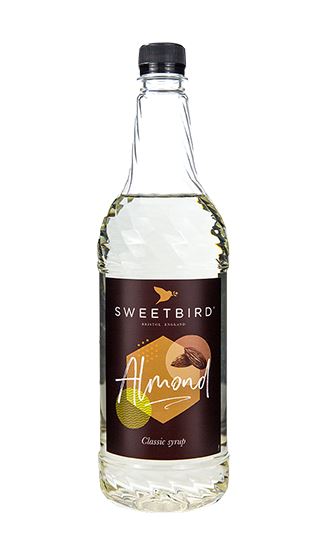 Sweetbird Almond Syrup 1 Ltr Sweet and Savoury Nuttiness Vegan Syrup Pack of 6