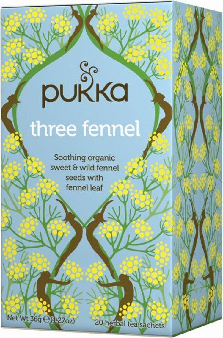 Pukka Herbal Organic Teas Tea Sachets - Three Fennel Flavour