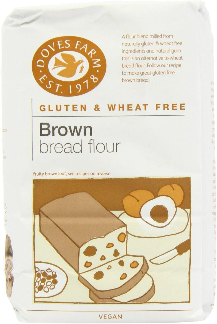 Doves Gluten and Wheat Free Gluten Brown Bread Flour 1kg (Pack of 3)