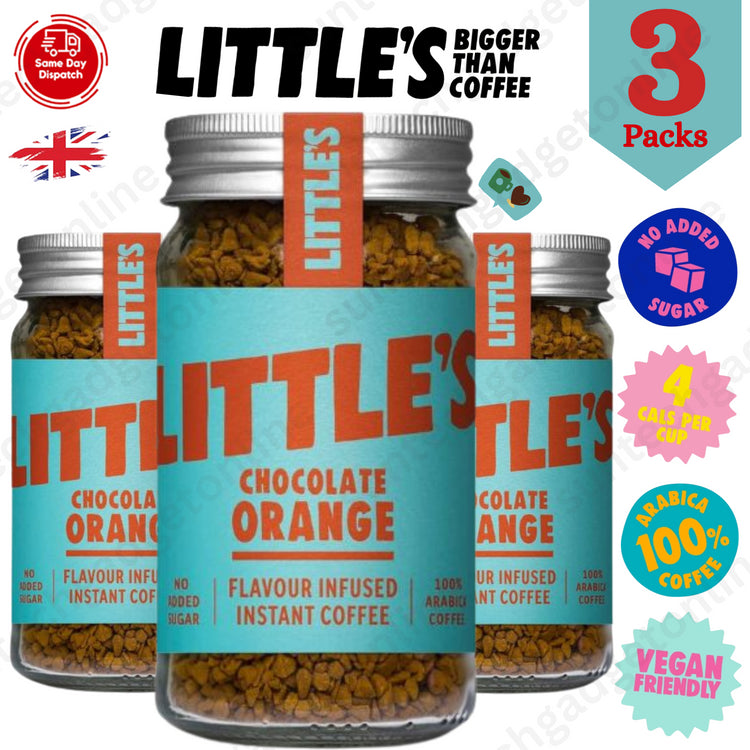 Littles Chocolate Orange 50g, A Fusion of Richness & Citrus,Sip & Enjoy- 3 Packs