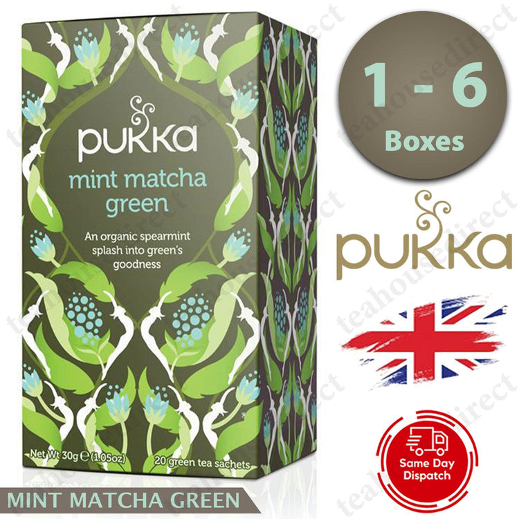 Pukka Herbal Organic Teas Tea Sachets - Mint Matcha Green Flavour