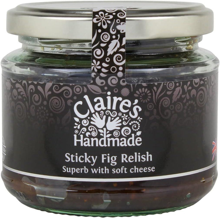 Claire's Handmade Sticky Fig Relish Superb with Soft Cheese Delicious  200g X 3
