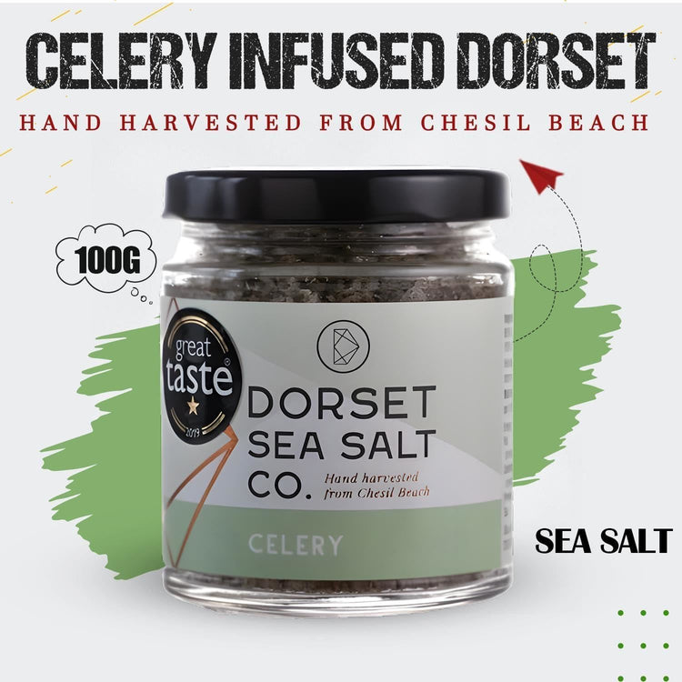 Dorset Sea Salt Celery Infused Hand Harvested From Chesil Beach & Fresh 100g