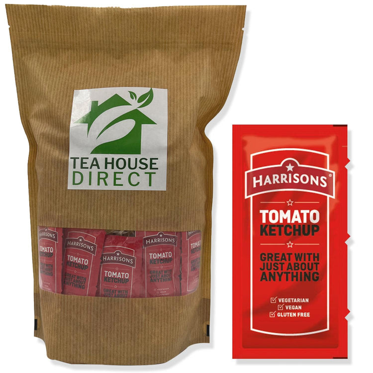 Harrisons Tomato Ketchup Packets | Easy Squeeze Packets for Flavorful Meals | 100 Sachets