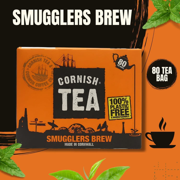 Cornish Tea Smugglers Brew Made in Cornwall 250g Cornish 80 TeaBags Pack of 5