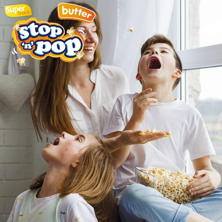 Stop 'N' Pop Sweet, Butter & Salted Super Snack Microwave Popcorn Box of 1 to 6