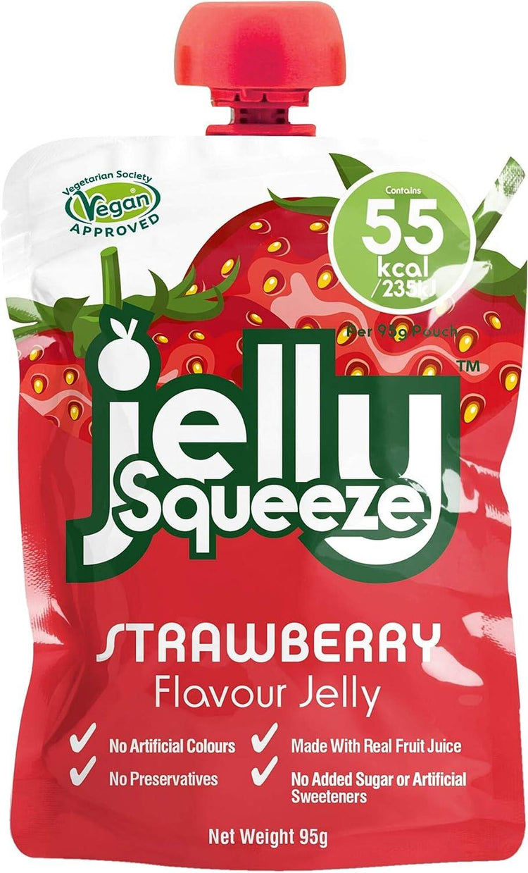 Fruitypot Strawberry Jelly Squeeze Pouches - 16x95g