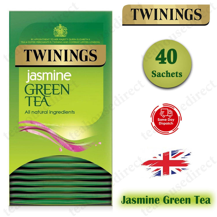 Twinings Superblends Teas Tea 40 Sachets Envelopes - Jasmine Green Tea Flavour