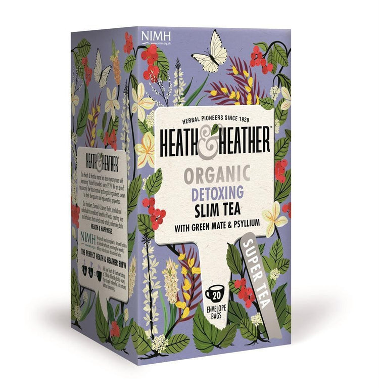 2X Heath & Heather Herbal Organic Teas Tea Sachets - Slim Tea Flavour