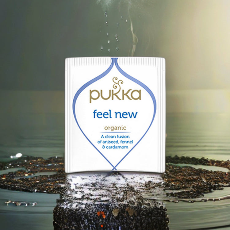 Pukka Herbal Organic Teas Tea Sachets Caffeine Free - Feel New (500 Sachets)