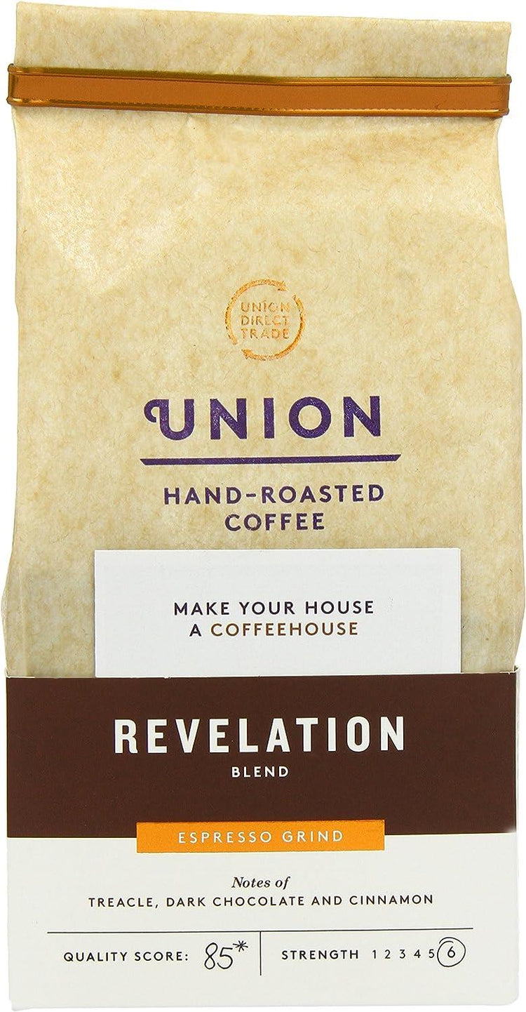Union Hand Roasted Coffee Revelation Blend Ground Coffee 200g (Pack of 4)