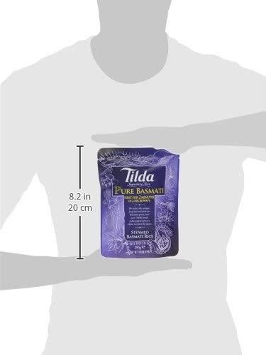 Tilda Steamed Microwave Basmati Pure Rice 250g each - Pack of 6