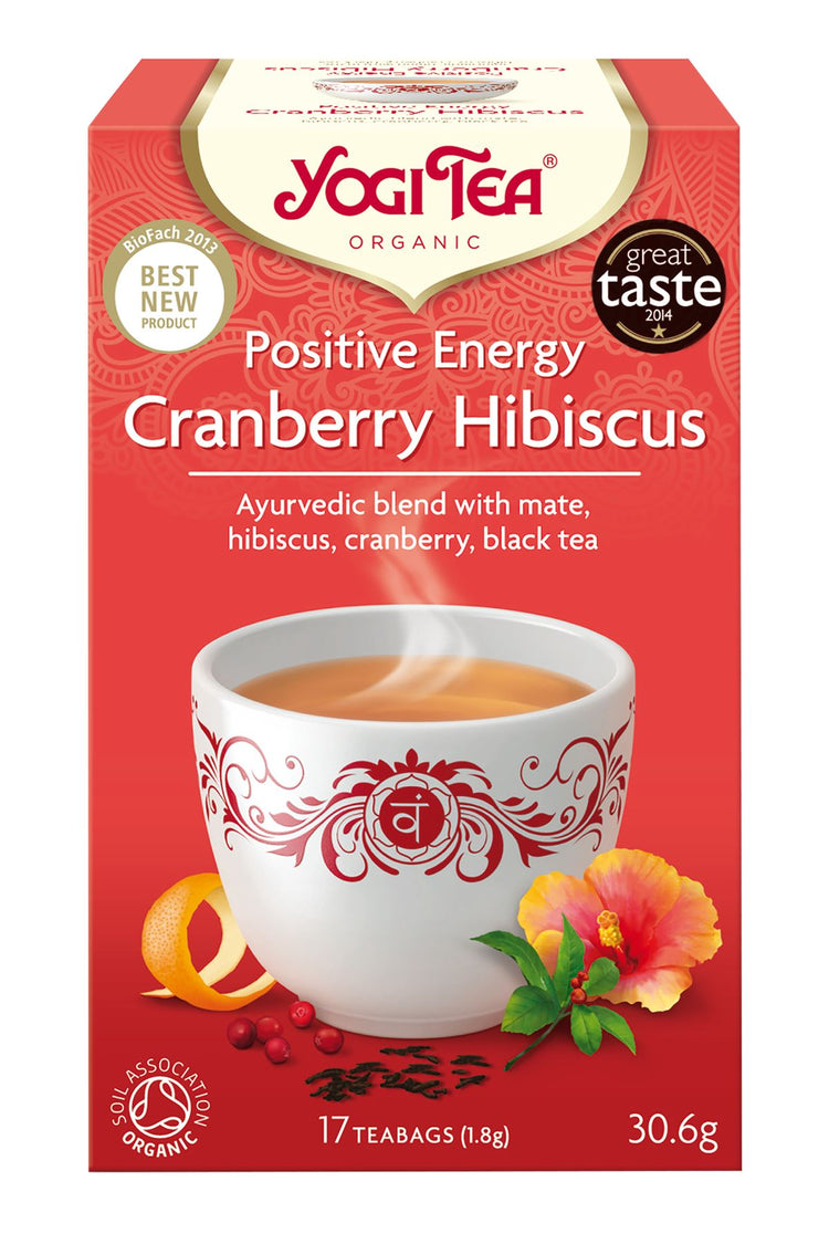 4X Yogi Ayurvedic Herbal Organic Tea Sachets Positive Energy Cranberry Hibiscus