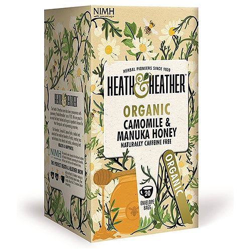 4X Heath & Heather Herbal Organic Teas Tea Sachets Camomile&Manuka Honey Flavour