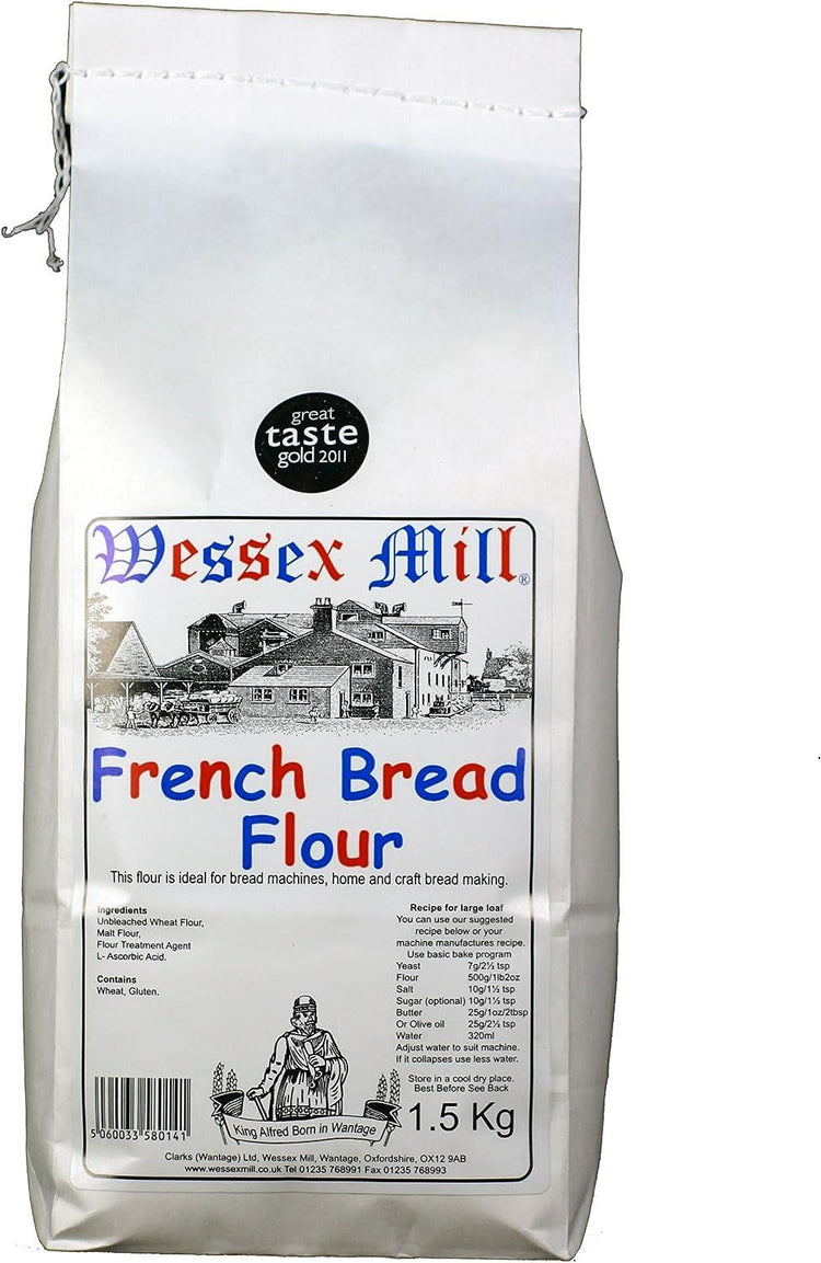 Wessex Mill Flours French Bread Flour 1.5kg (Pack of 3)
