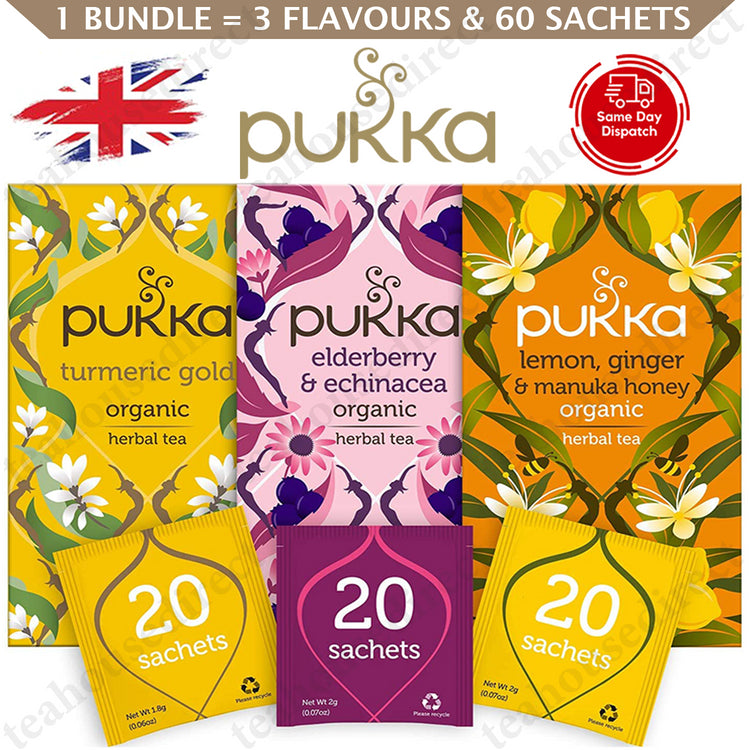 Pukka Organic Herbal Tea Sachets - Choose From 4 Bundles