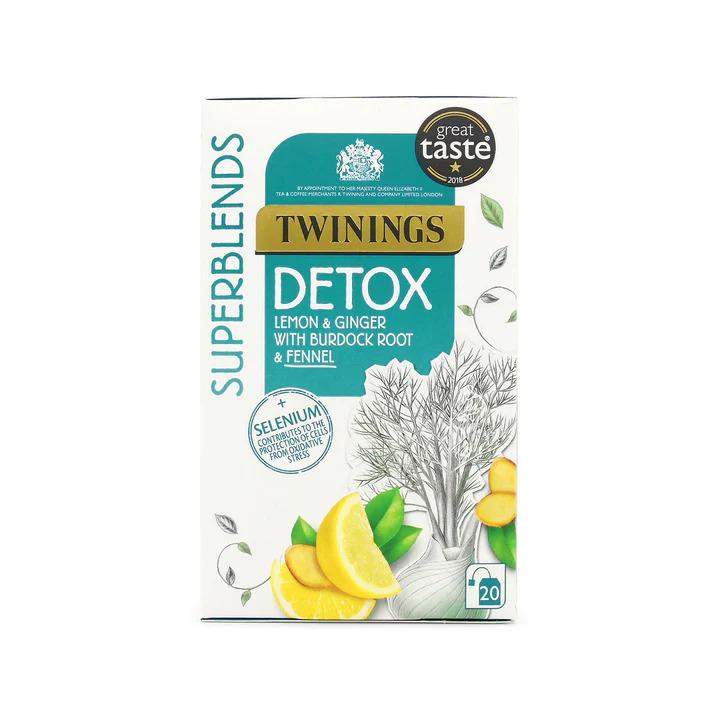 Twinings Superblends Teas Tea 80 Sachets Envelopes - Detox Flavour