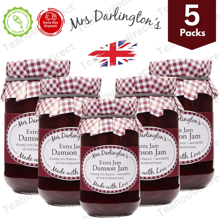 Darlingtons Damson Jam 340g, Deep and Delicious - 5 Packs