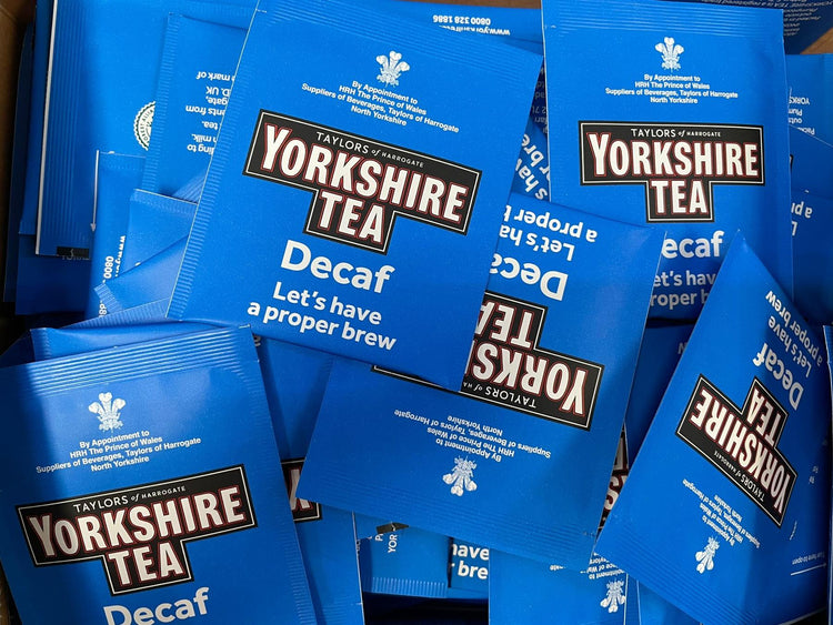 Yorkshire Decaf Tea Sachet Individual Enveloped Tagged Tea Bag - Black Tea 400