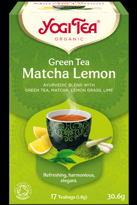Pukka & Yogi Tea Herbal Organic Tea - Green Tea Ginger Matcha Lemon & Clean