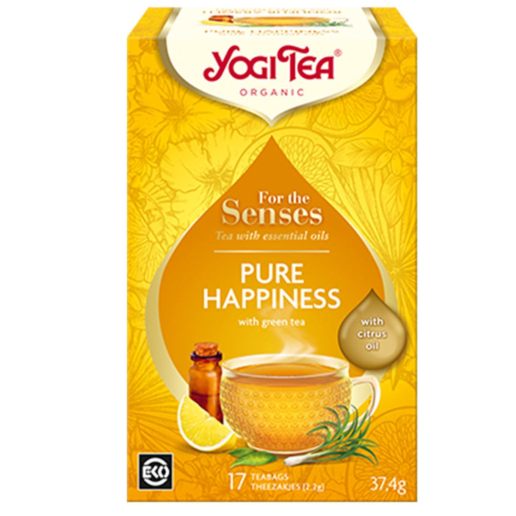 Yogi Tea Throat Comfort,Turmeric Orange, Good Night,Pure Happiness 4 boxes 1 Mug