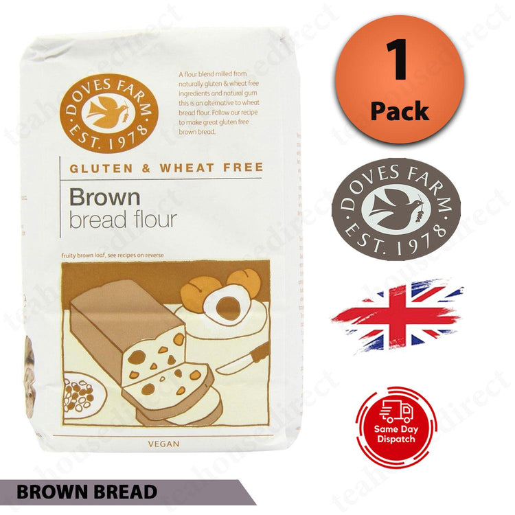 Doves Gluten Free From Gluten Brown Bread Flour 1kg (Pack of 1)