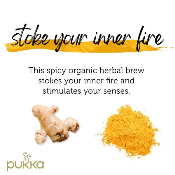 Pukka Herbal Organic Teas Tea Sachets Caffeine Free - Three Ginger (20 Sachets)