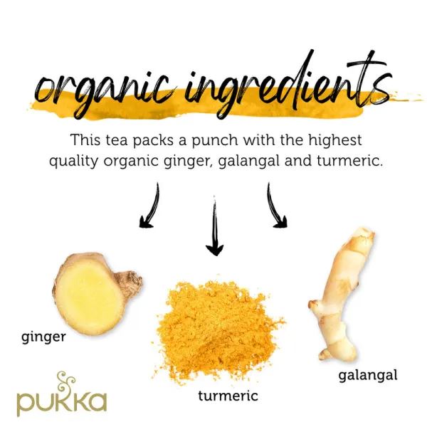 Pukka Herbal Organic Teas Tea Sachets Caffeine Free - Three Ginger (800 Sachets)
